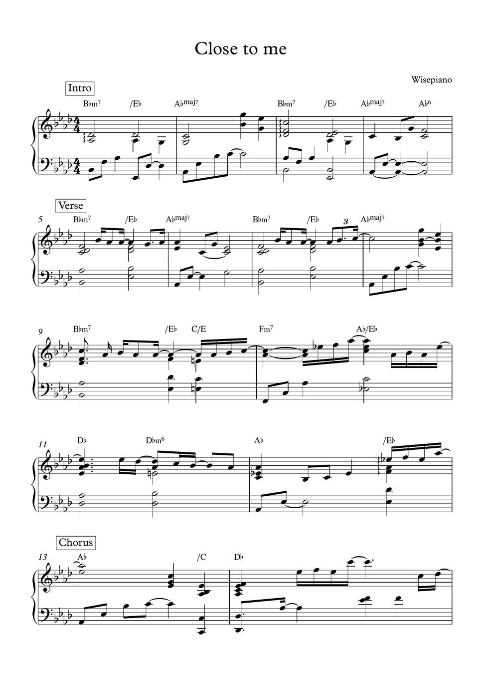PUNCH Close To Me Do You Like Brahms OST By WISEPIANO