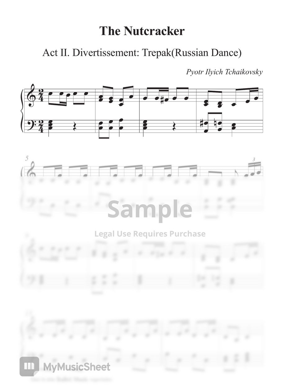 Pyotr Ilyich Tchaikovsky 23. The Nutcracker_Trepak, Russian Dance