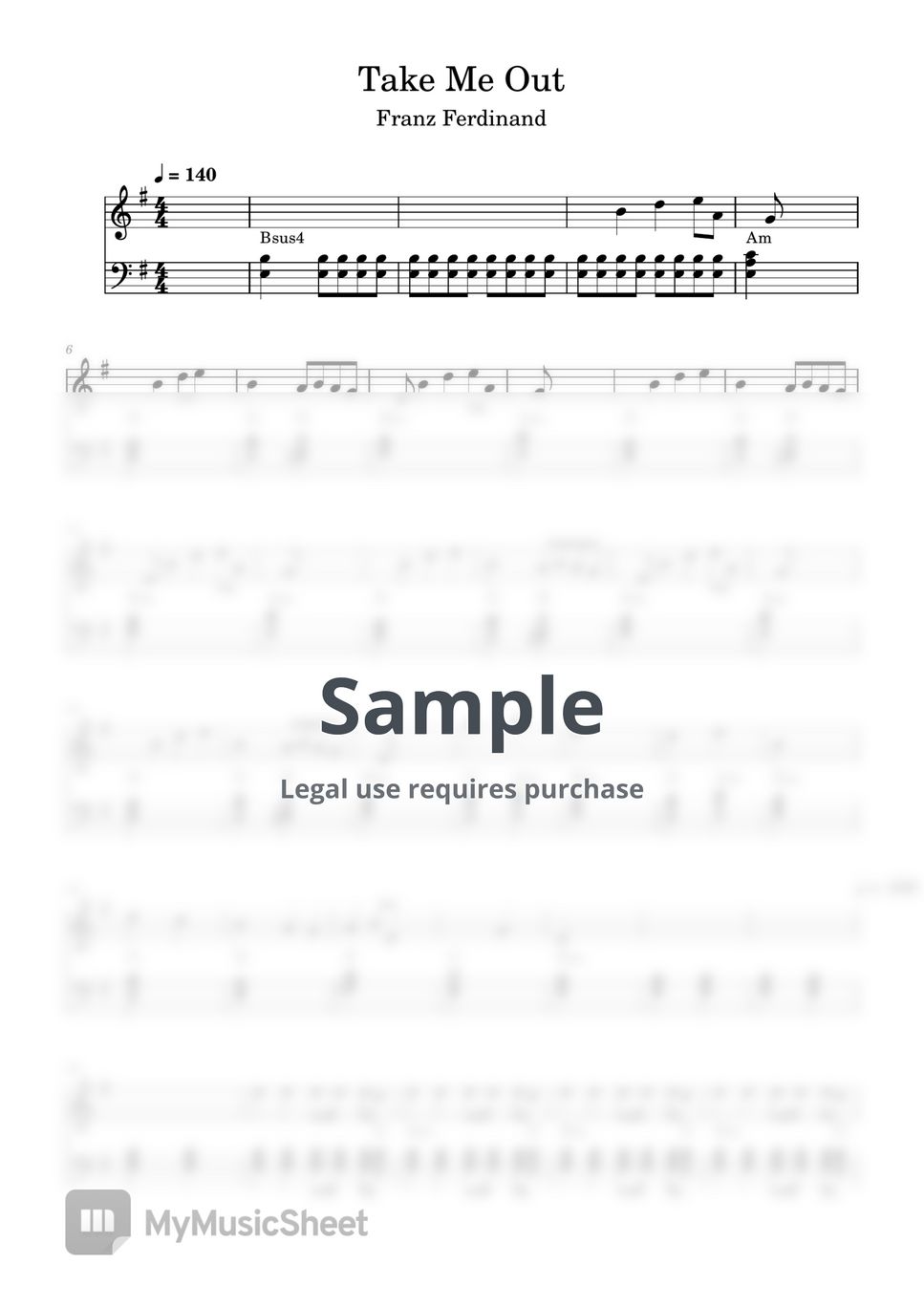 franz-ferdinand-take-me-out-sheets-by-will-adagio