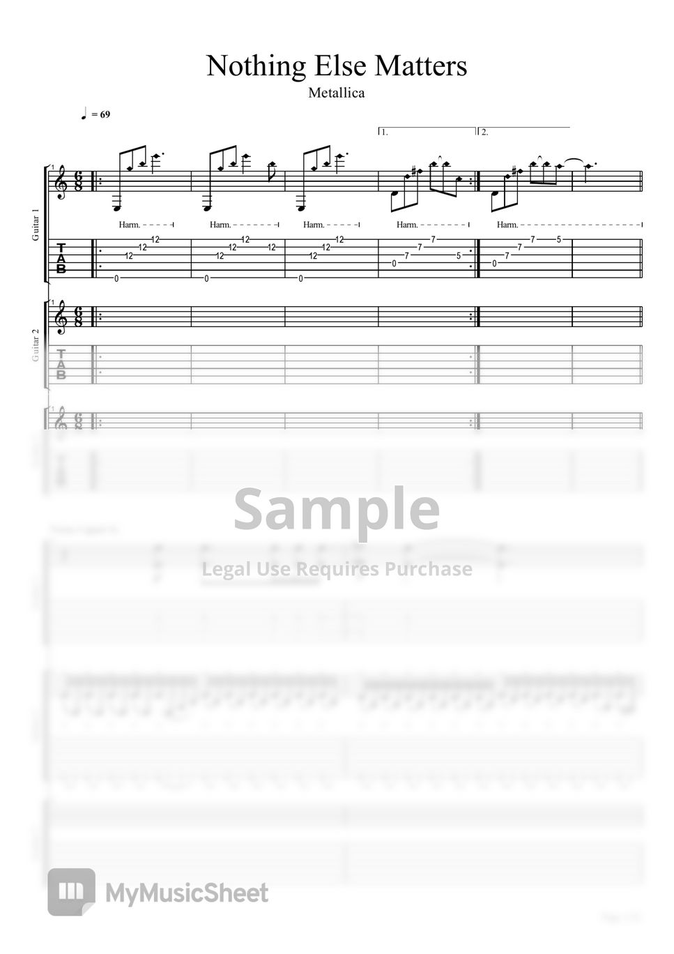 matters chords nothing else matters acoustic cover