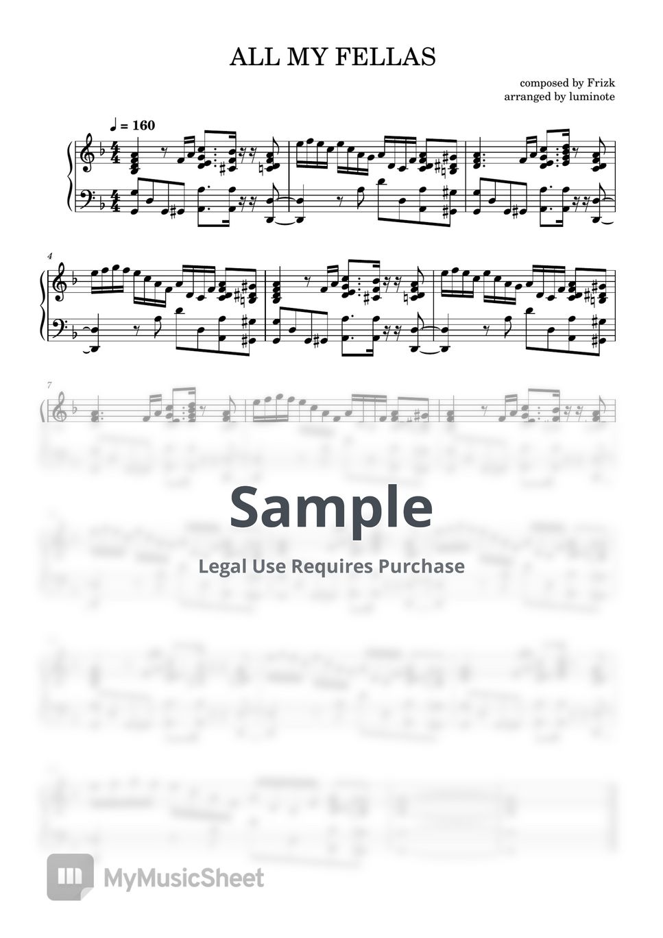 Frizk ALL MY FELLAS Sheets by