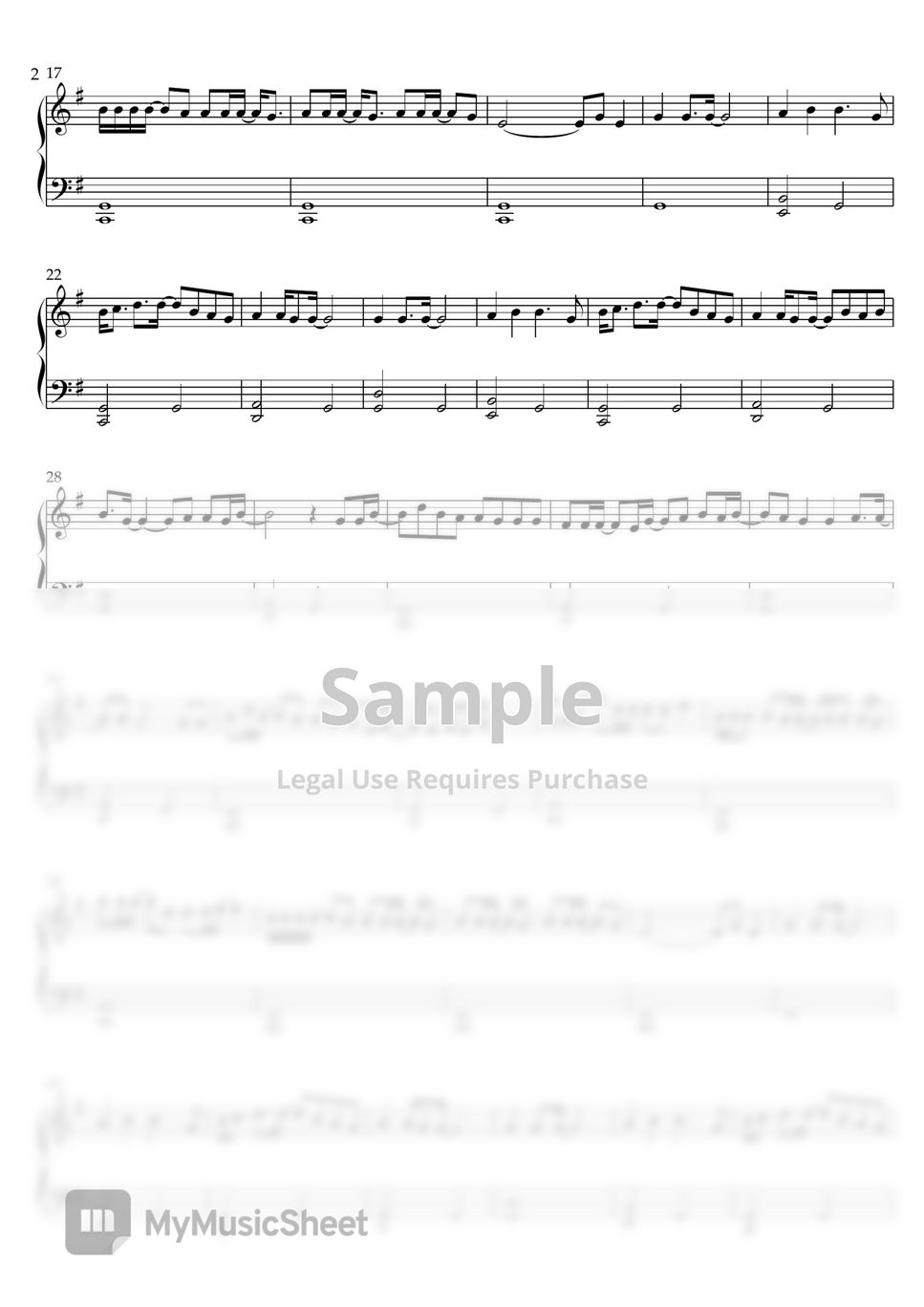 Ezra Green Green Grass (Easy Version) Sheets by C Piano