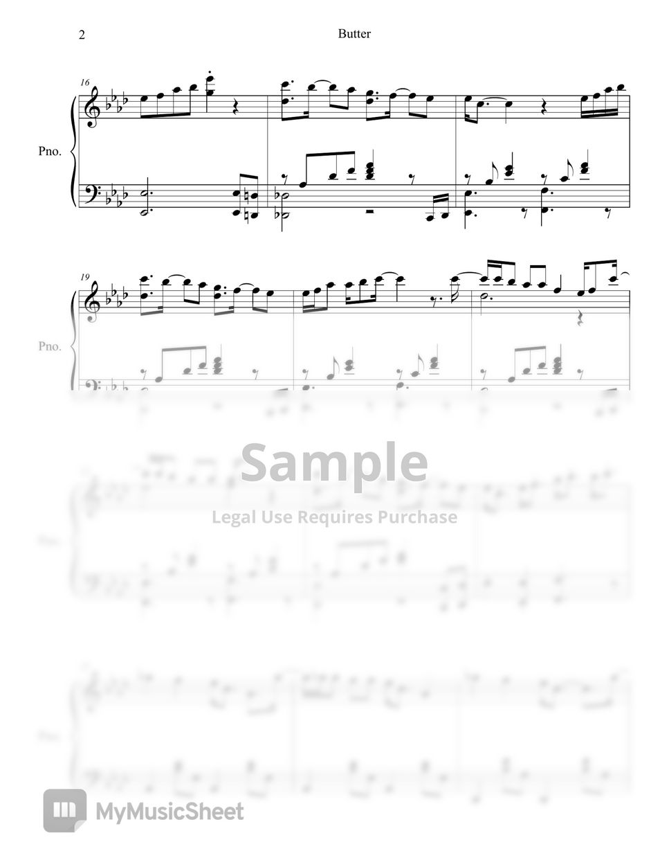 방탄소년단(BTS) Butter Sheets by Yeony