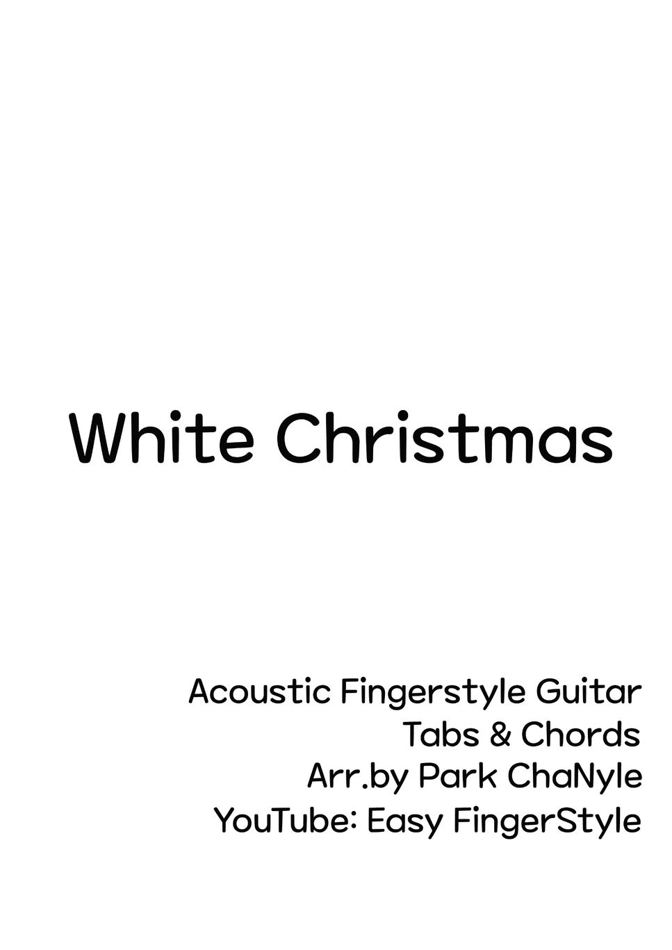 Irving Berlin - White Christmas (Fingerstyle Guitar) by Park ChaNyle