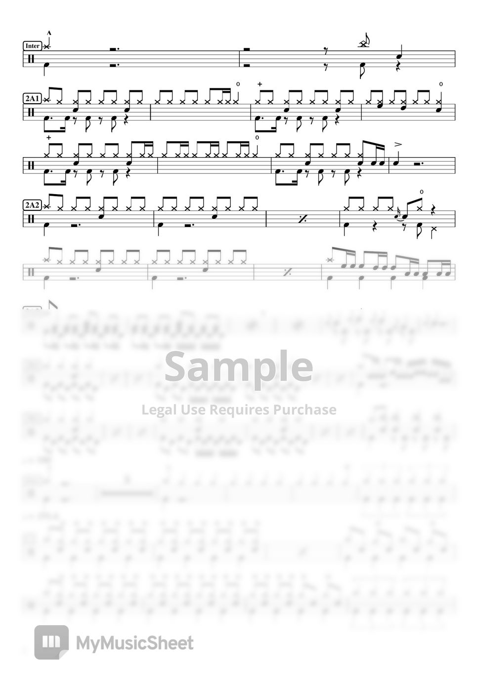 Bullet For My Valentine Tears Don't Fall Sheets by DrummerFrank