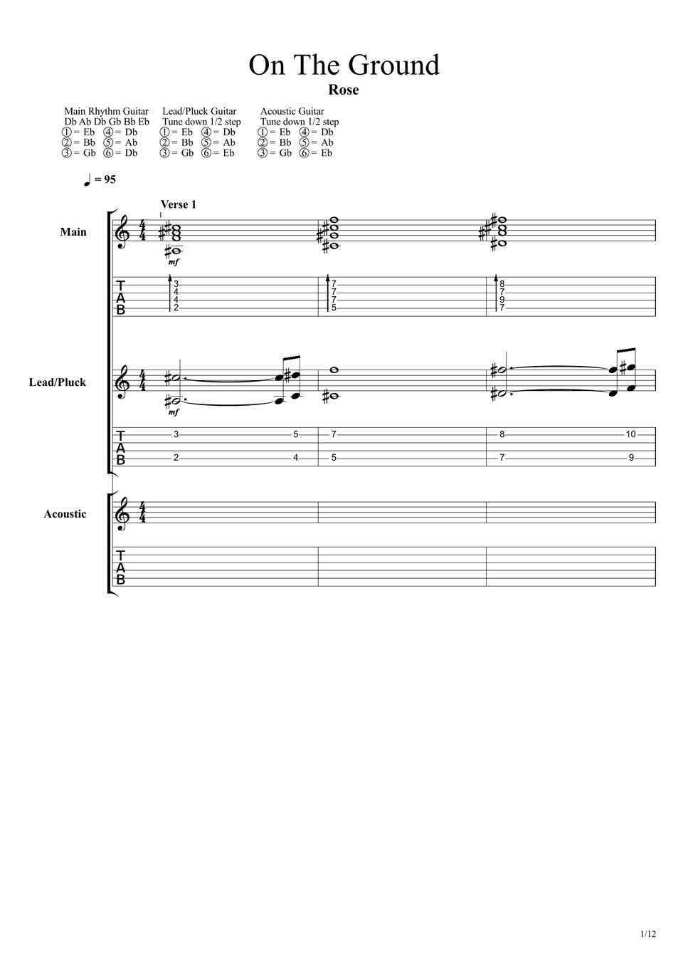 Rose On The Ground TAB