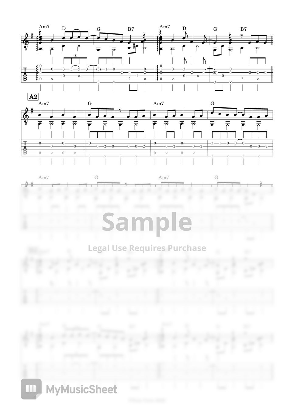 The Walters I Love You So (Fingerstyle) Tab + 1staff by Yuta Ueno