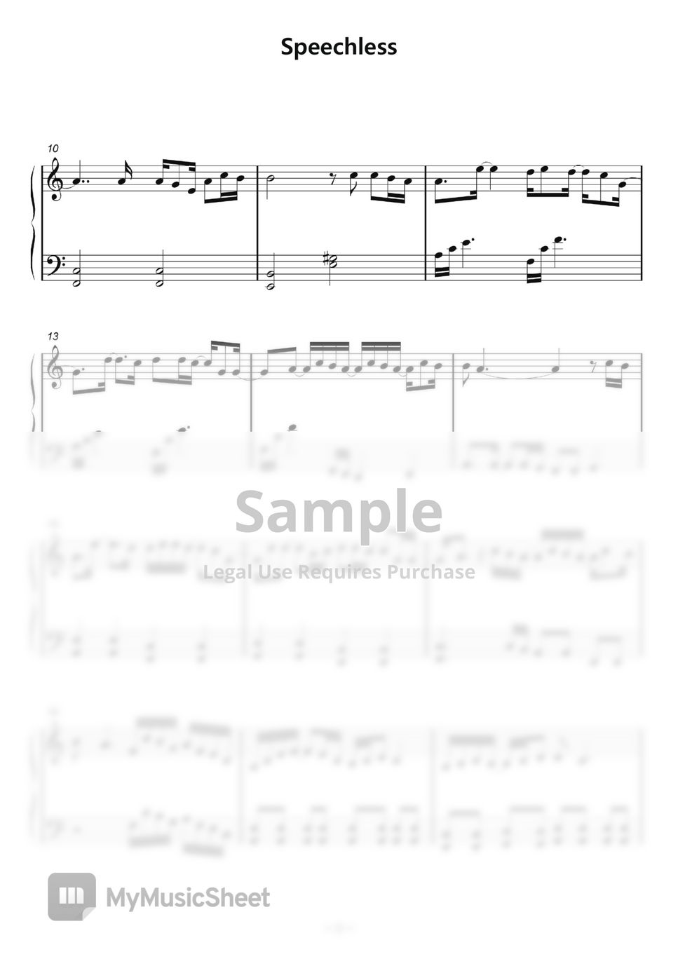 알라딘OST - Speechless 쉬운버전(Easy) Piano cover by samsunny