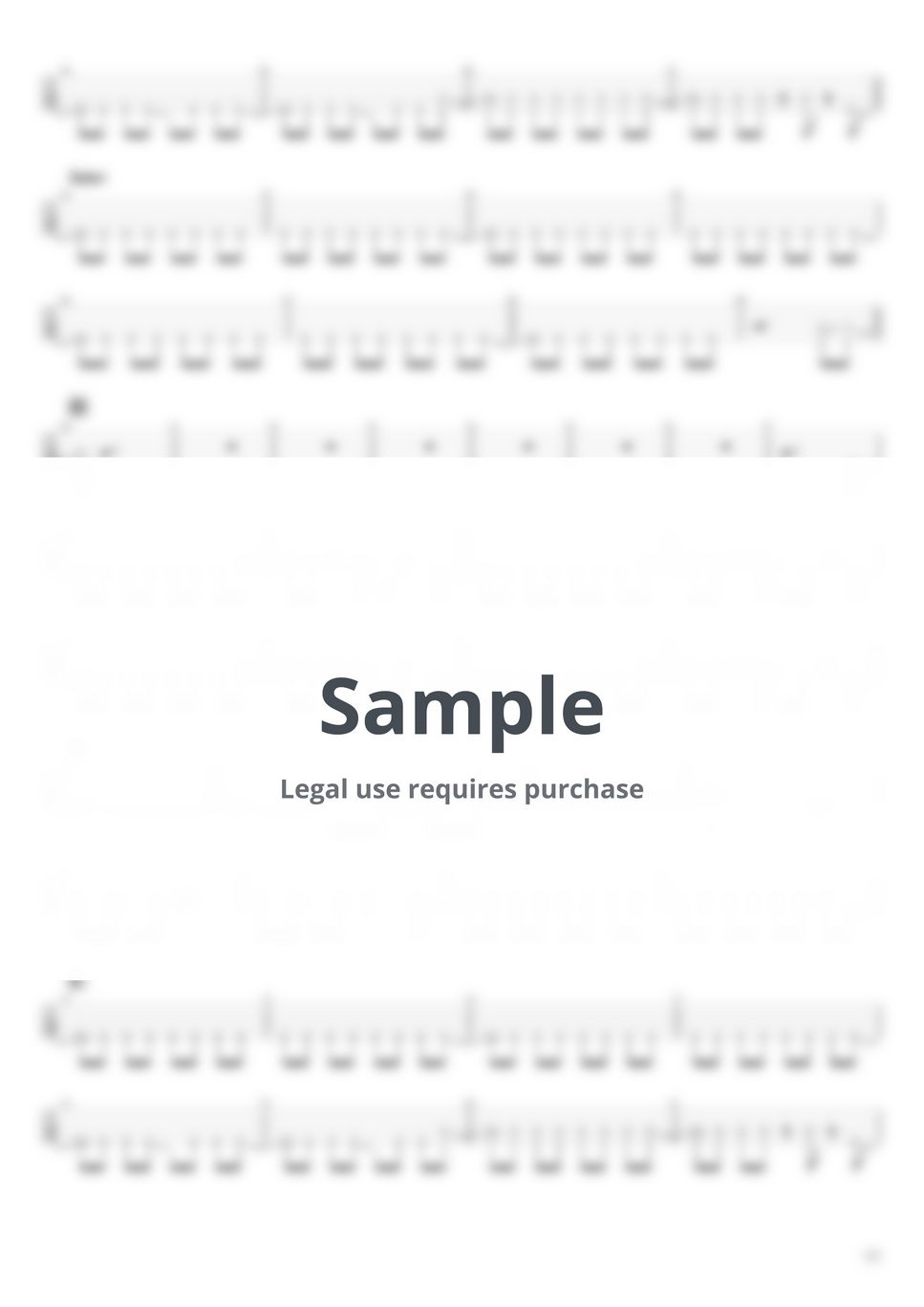 Vaundy CHAINSAW BLOOD (BASS TAB) Sheets by tabスコア