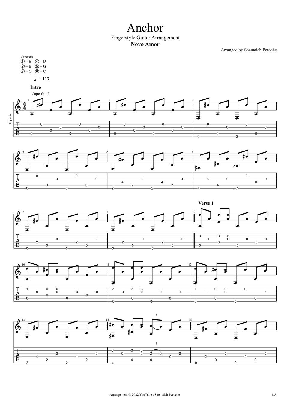 Novo Amor Anchor 樂譜 by Shemaiah Peroche