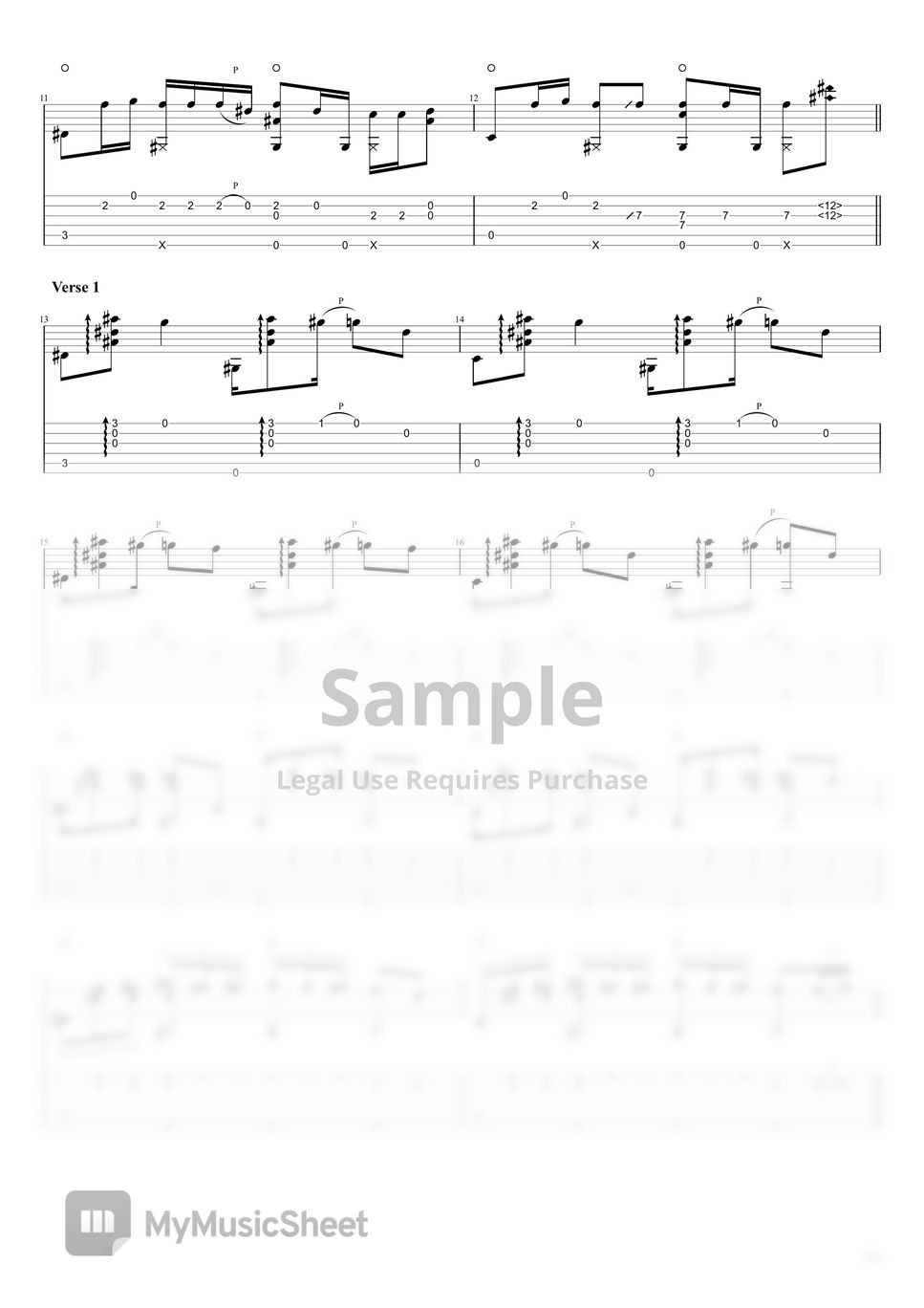 keshi summer (fingerstyle guitar tab) Sheets