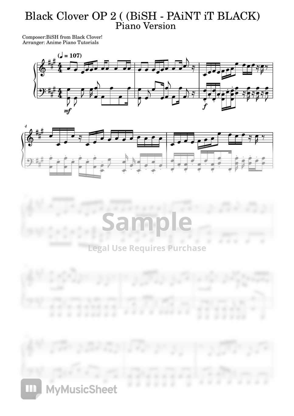 BiSH from Black Clover! BiSH PAiNT iT BLACK (Black Clover OP 2