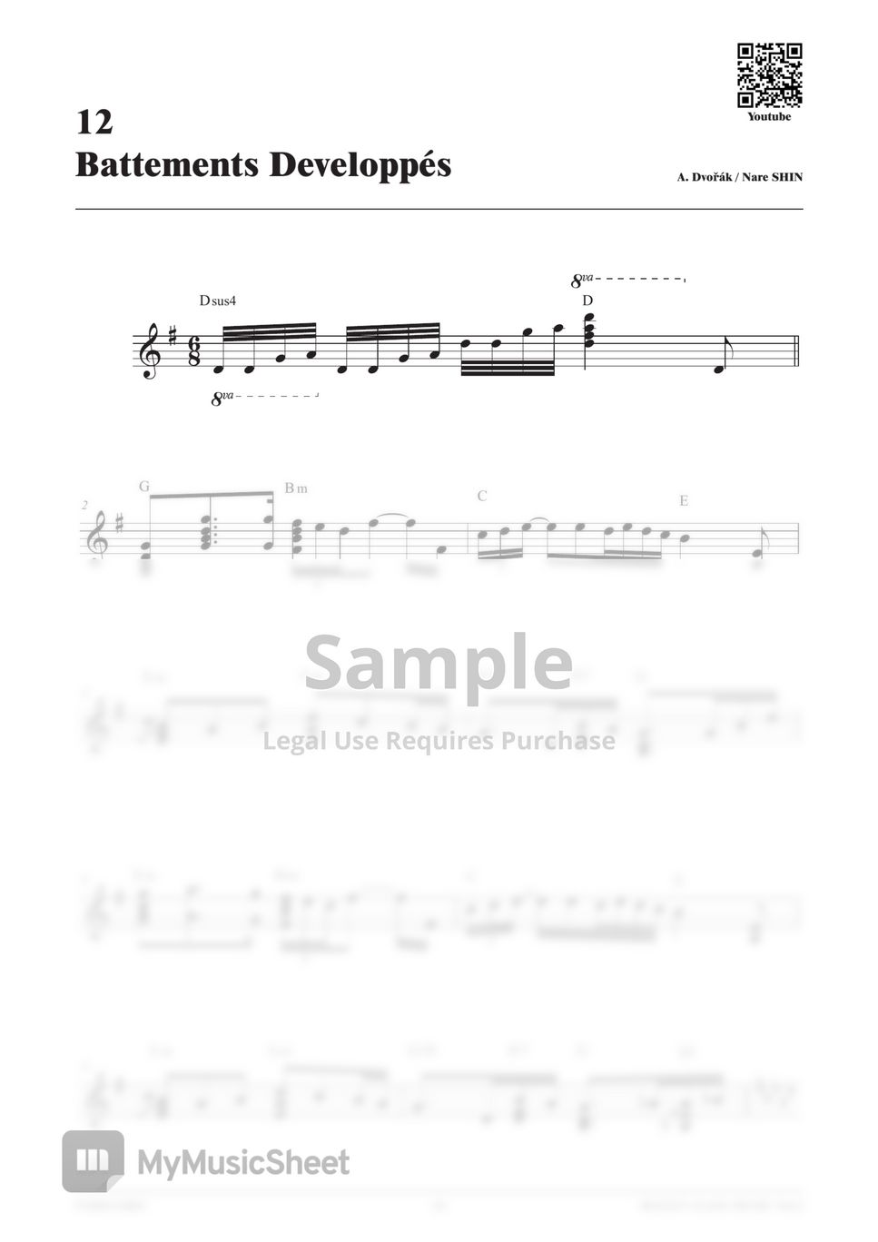 A. Dvorak Battements Developpes_vol.2 (Ballet Class Music) Sheets by