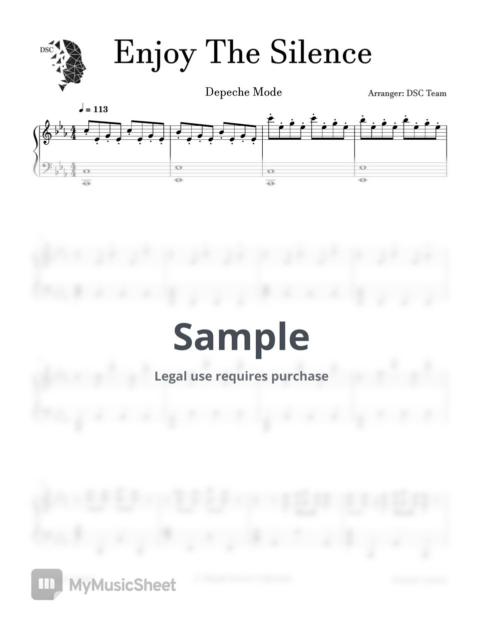 Depeche Mode Enjoy The Silence Sheets By Digital Scores Collection