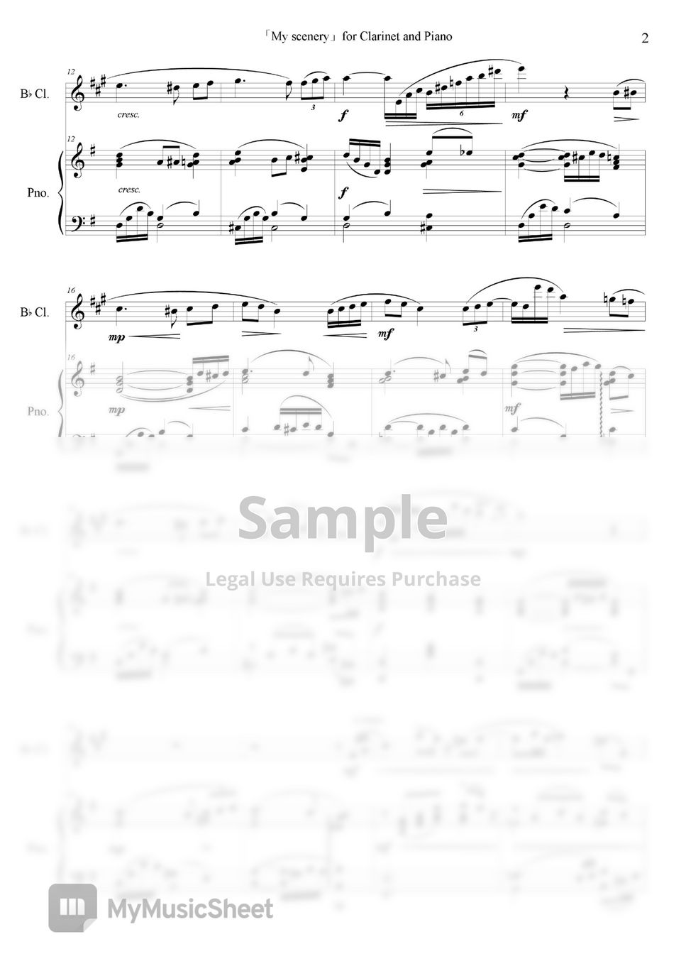 Youngchul Jang - 「My Scenery」 for Clarinet and Piano (Clarinet Piano duet) by Youngchul Jang