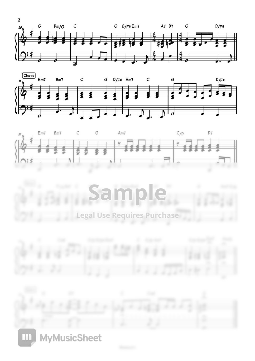 The Eagles - Desperado (Piano accomp.) by Meowscore