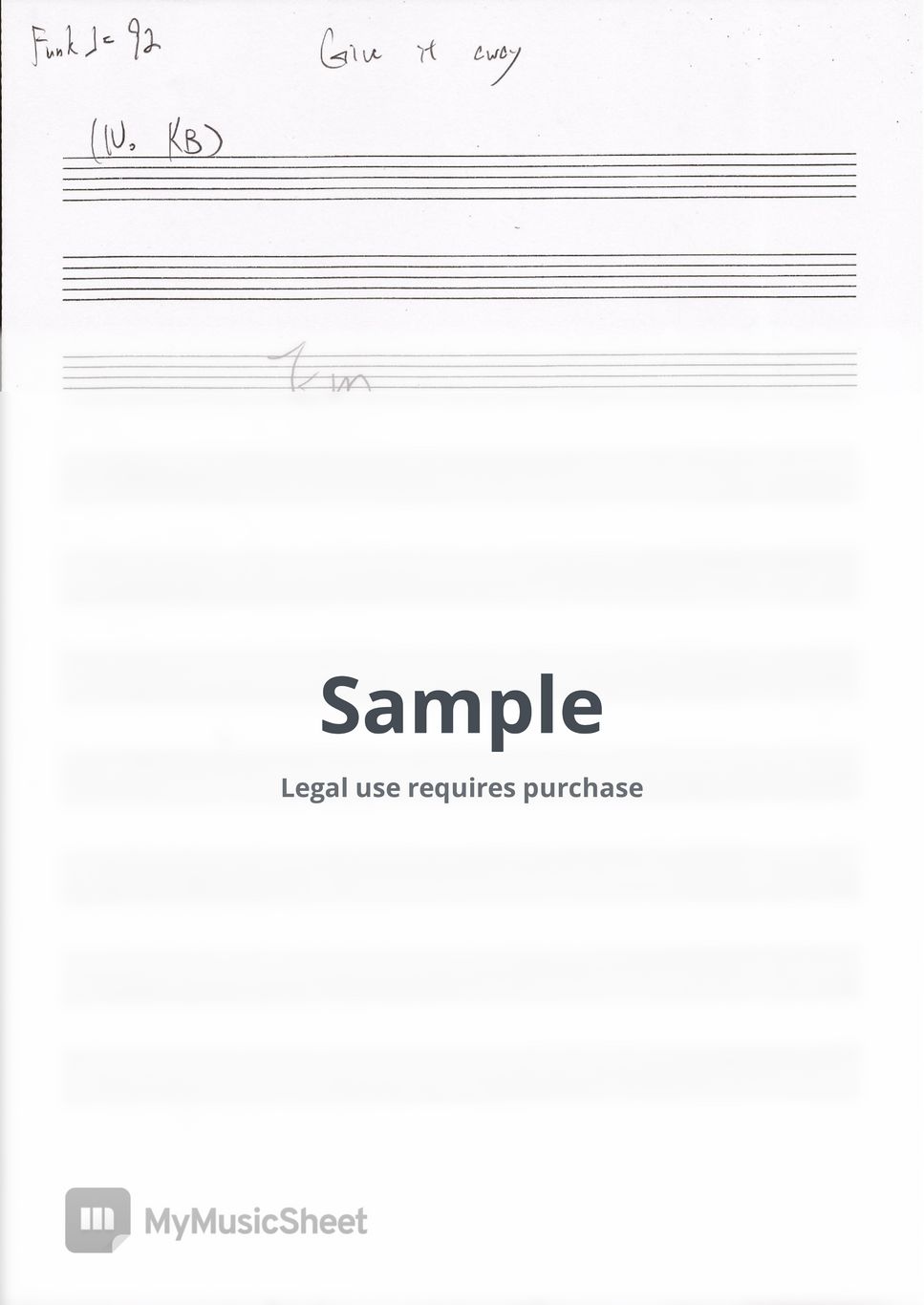 Red Hot Chili Peppers Give it Away Tab + 1staff by edward8561