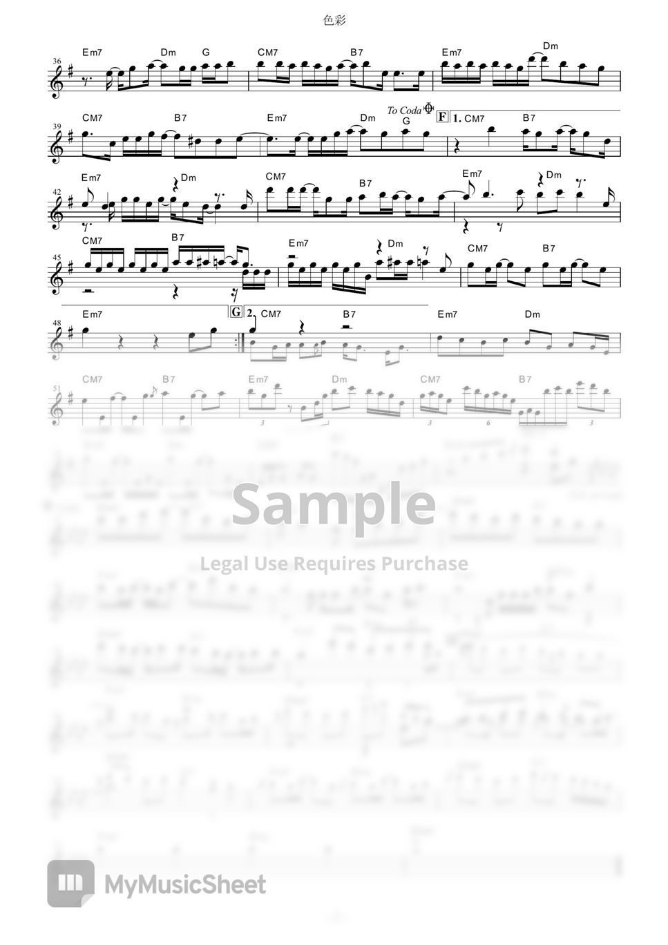 yama - Shikisai (Spy x Family Part 2 / in Bb) Sheets by muta-sax