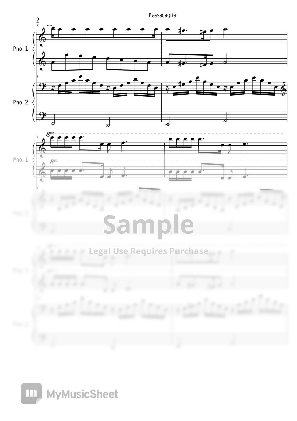 Handel/Halvorsen - Passacaglia (4 hands, easy) by Pianist Jin