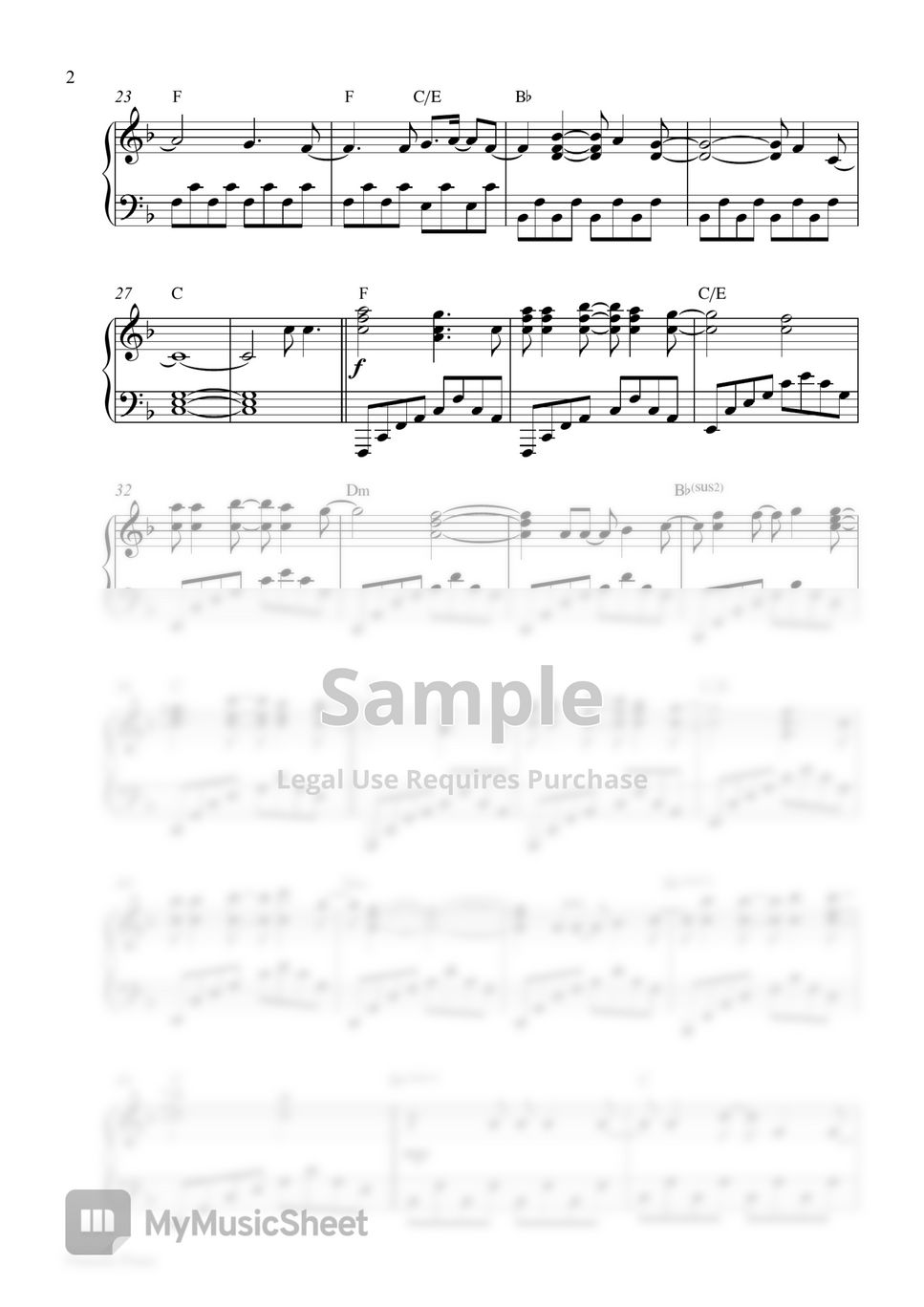 BTS V Christmas Tree (Piano Sheet) Sheets by Pianella Piano