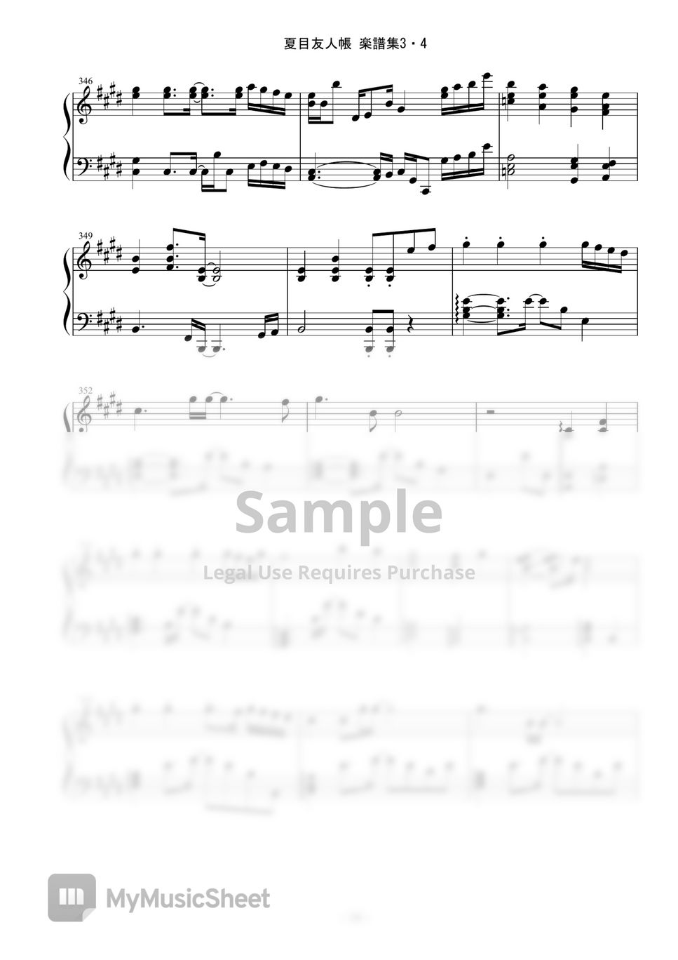Makoto Yoshimori - Natsume Yuujinchou 3 & 4 OST Piano