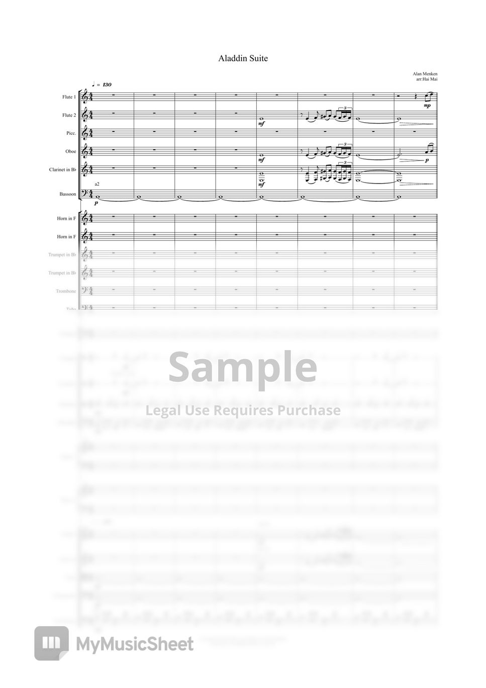 Alan Menken - Aladdin Suite for Orchestra - Full Score by Hai Mai