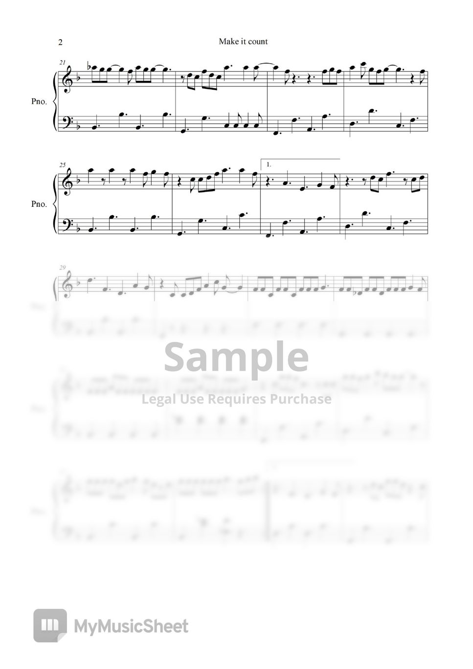 Touch your heart OST - (Chen) EXO - Make it Count (EASY Piano) by freestyle pianoman  EASY Piano eBook (PDF) 4 Pages.freestyle pianoman