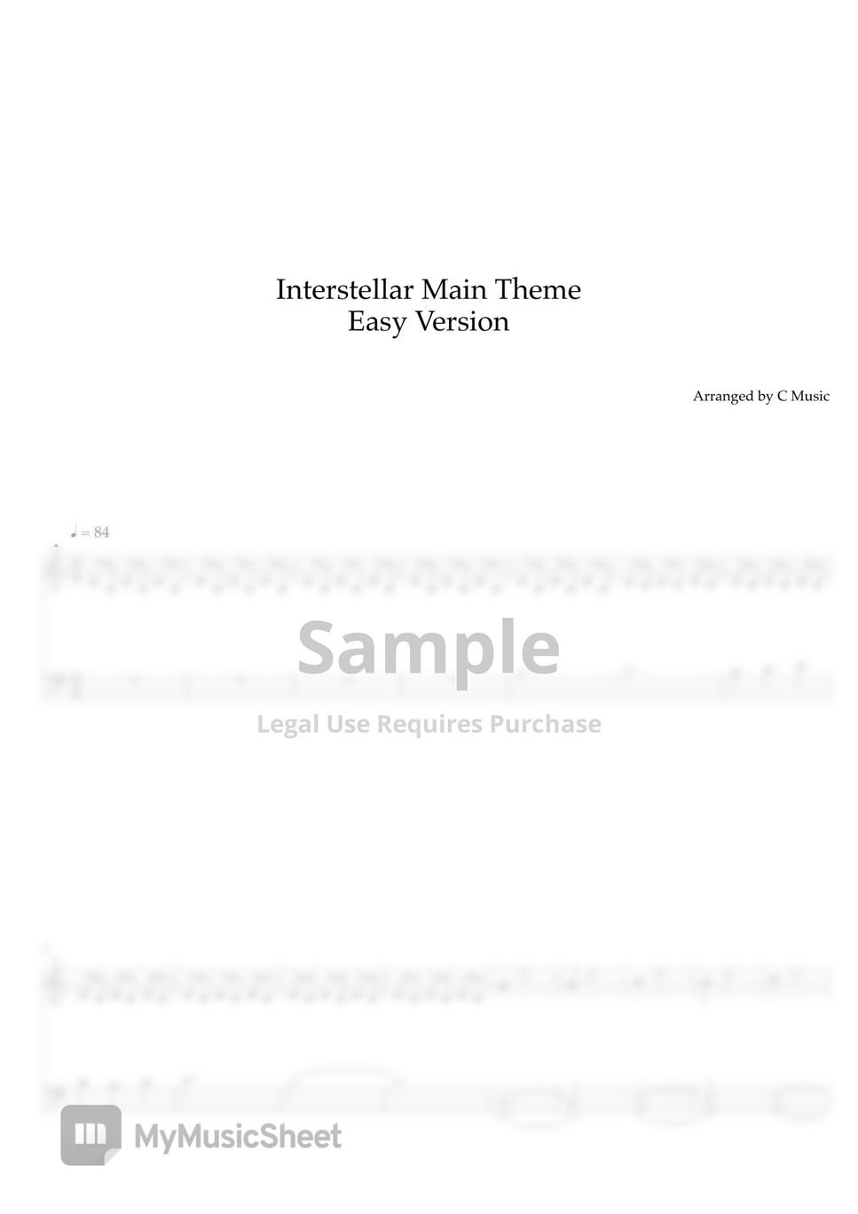 Hans Zimmer - Interstellar Main Theme (Easy Version) by C Music