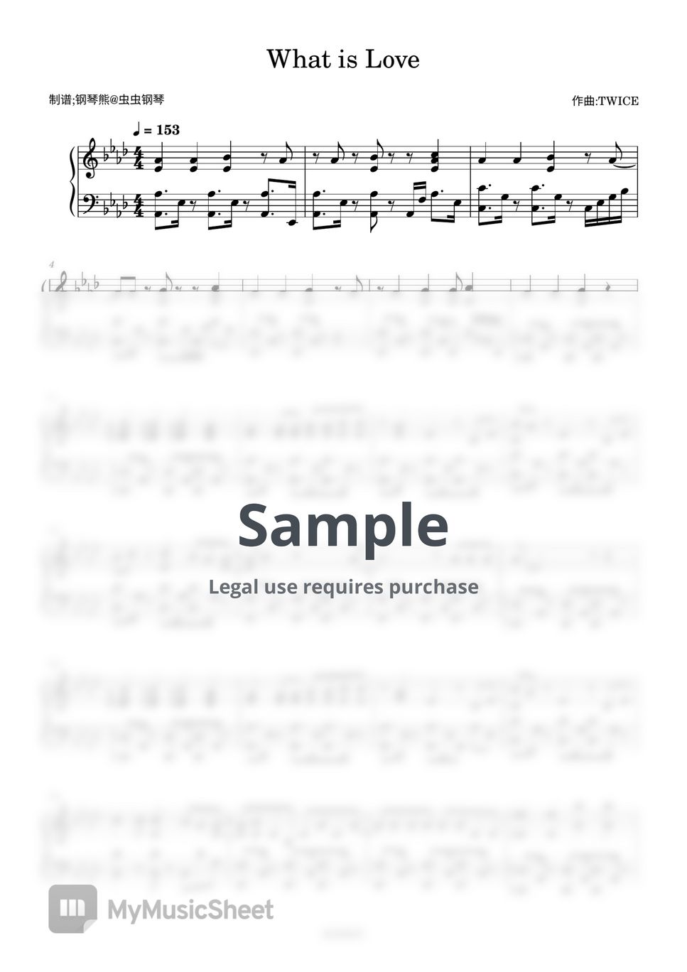 TWICE What Is Love Sheets By 