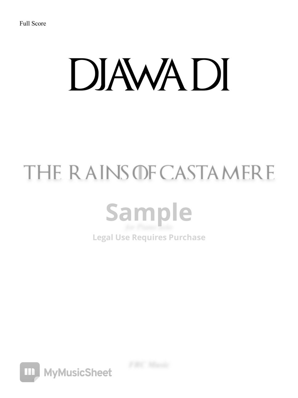 Ramin Djawadi - The Rains of Castamere (for Piano Solo) by Flavio Regis Cunha