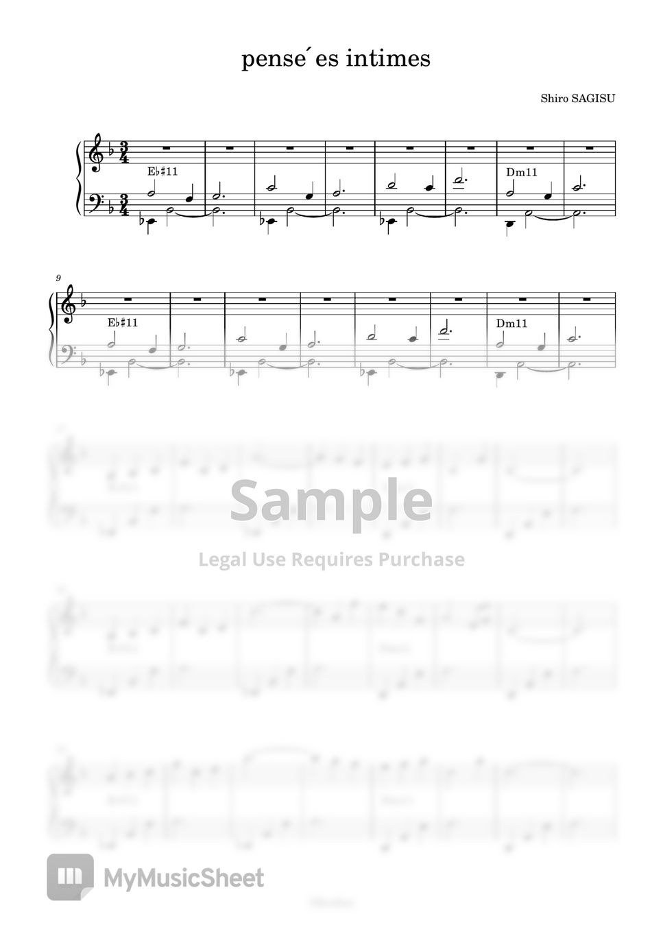 Pensees - Download Sheet Music PDF file