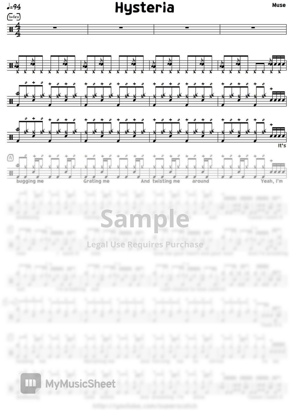 Hysteria текст. Muse Hysteria Ноты для барабанов. Muse Hysteria. Слова Hysteria Muse. Hysteria Muse String Quartet Notes