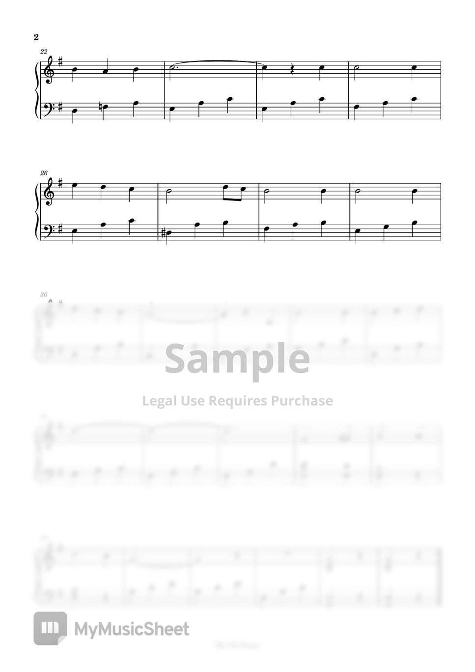 멘델스존 - 노래의 날개 위에 (쉬운피아노악보) by My Uk Piano