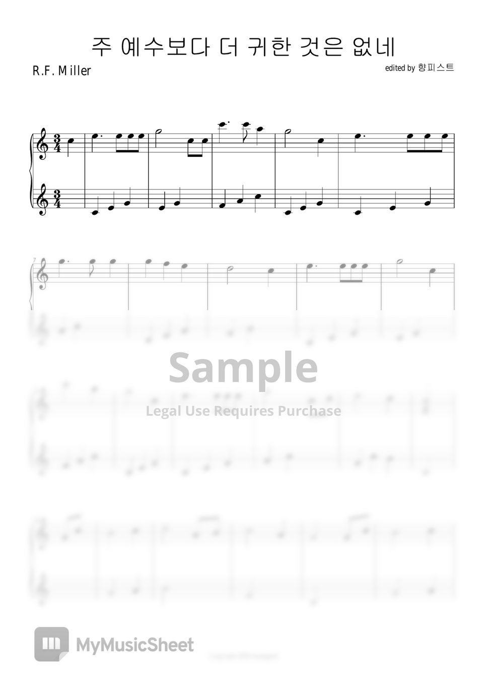 R.F. Miller - I'd Rather Have Jesus (mini harp music) Sheets by Hyangpist