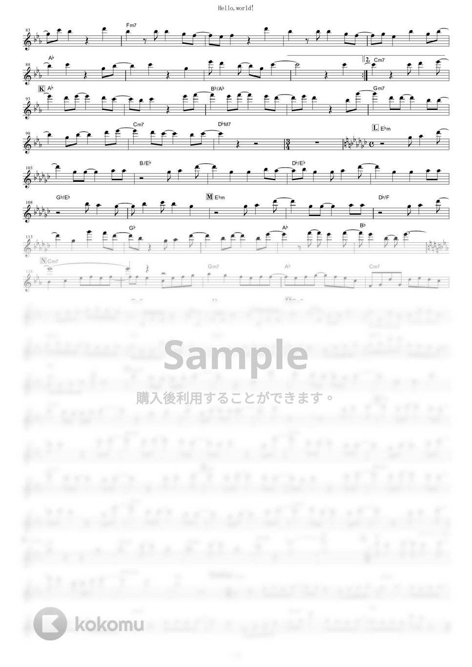 BUMP OF CHICKEN - Hello,world! (『血界戦線』 / in C) by muta-sax