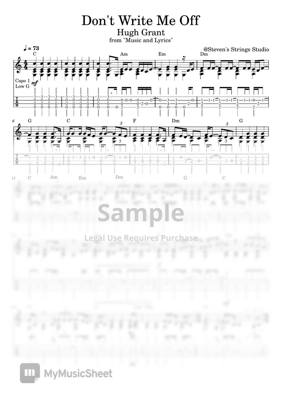 hugh-grant-don-t-write-me-off-ukulele-fingerstyle-solo-tab-1staff