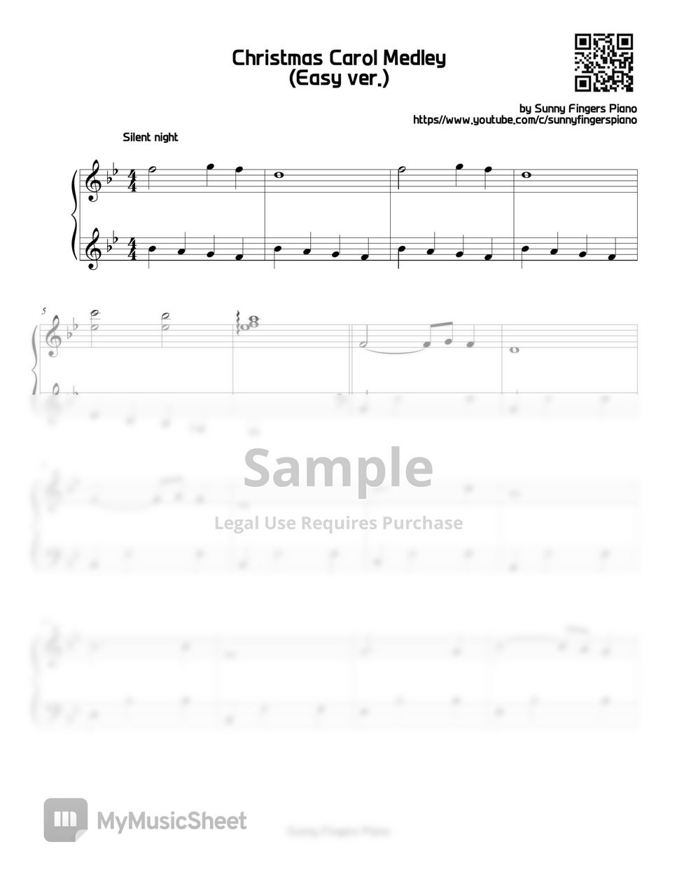 christmas-carol-medley-6-pieces-easy-by-sunny-fingers-piano