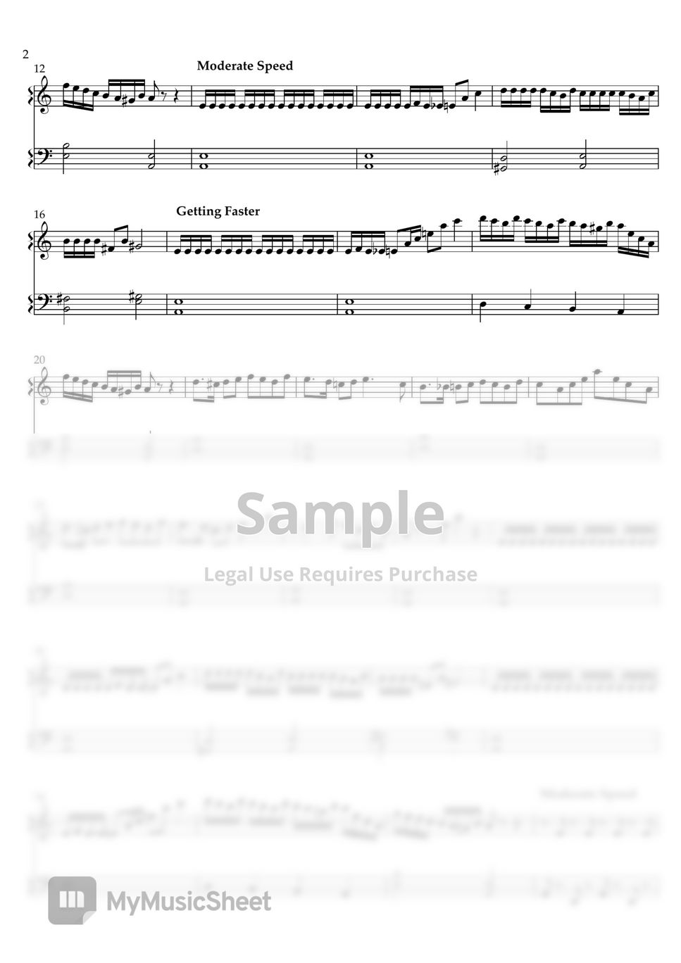 Sheet Music  Boss - Rush E (Easy Version) by C Music