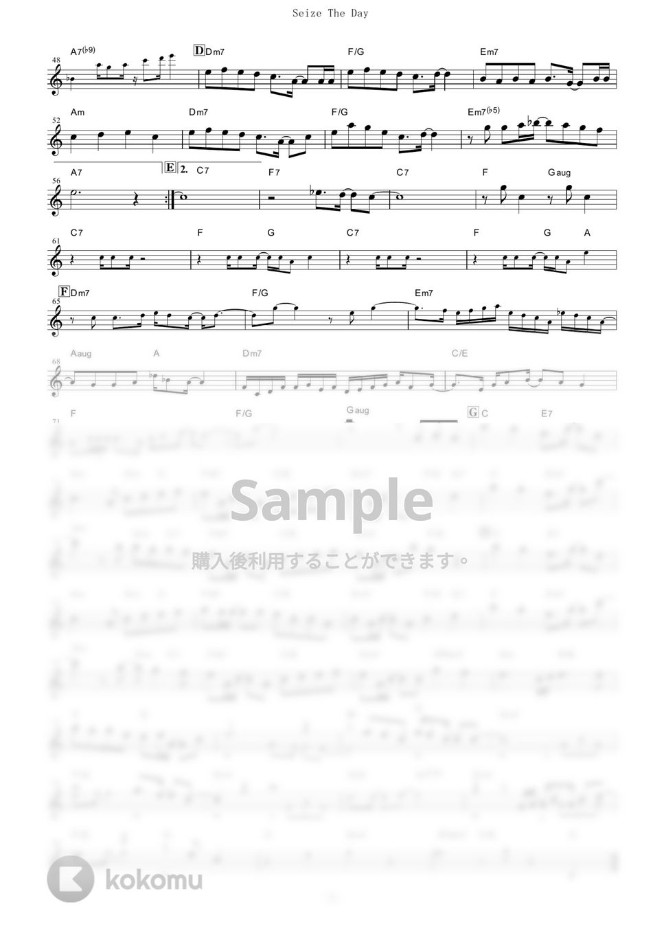 亜咲花 - Seize The Day (『ゆるキャン△』 / in Eb) by muta-sax