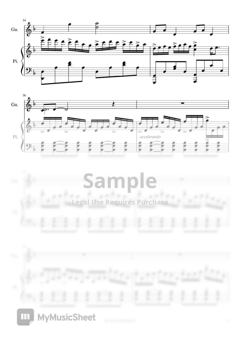 Big fish - 大鱼 钢伴谱 ピアノ楽譜PDF | Mr.Hamster | mymusic5