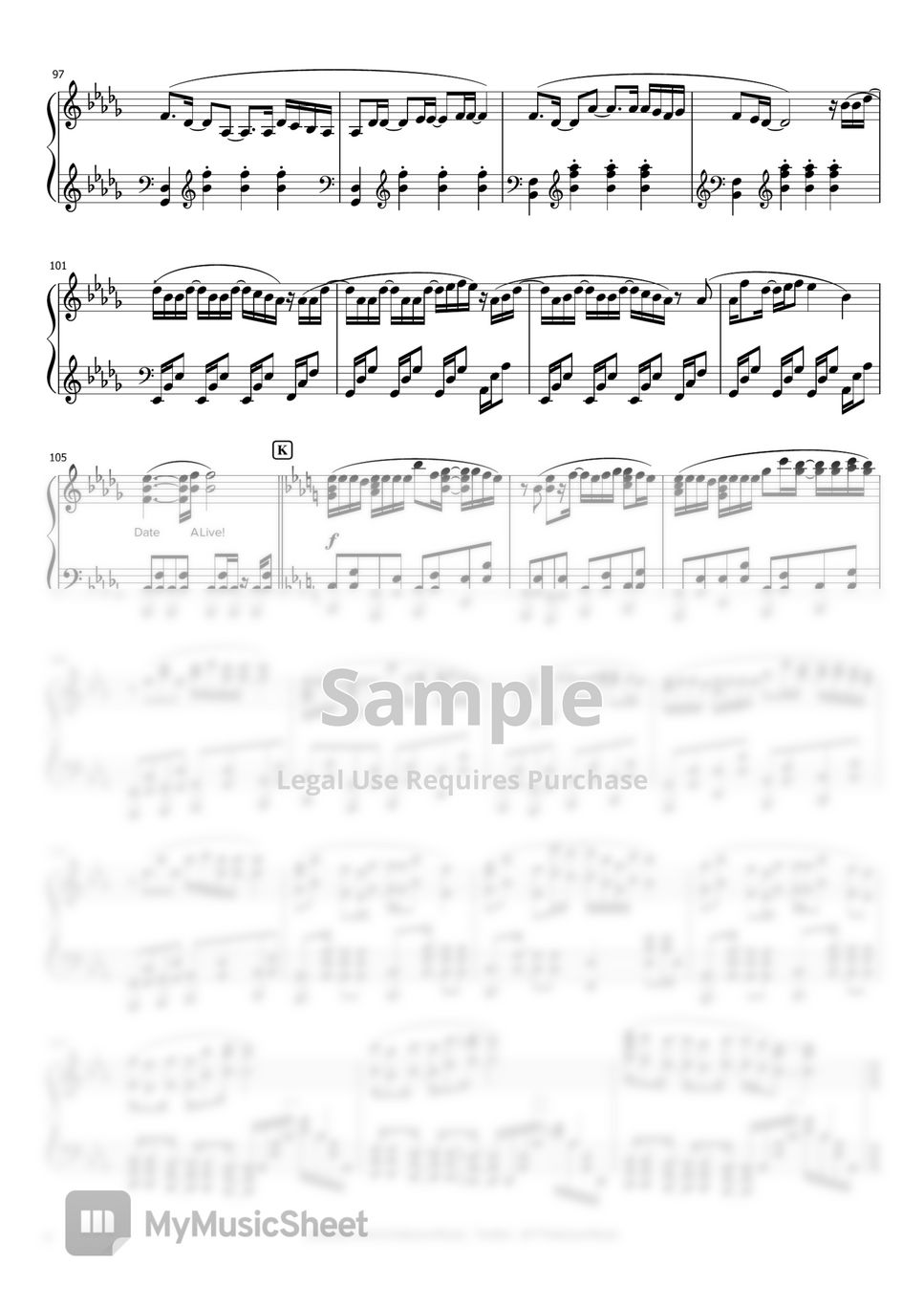 sweet ARMS - I swear (Date A Live III OP) Sheets by HalcyonMusic