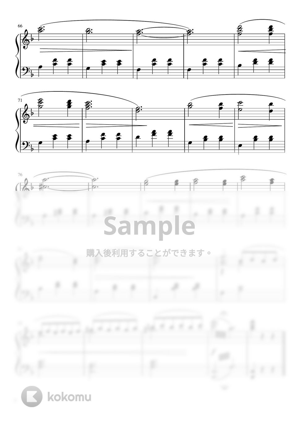 F.レハール - メリー・ウィドウ・ワルツ (Fdur・ピアノソロ初〜中級