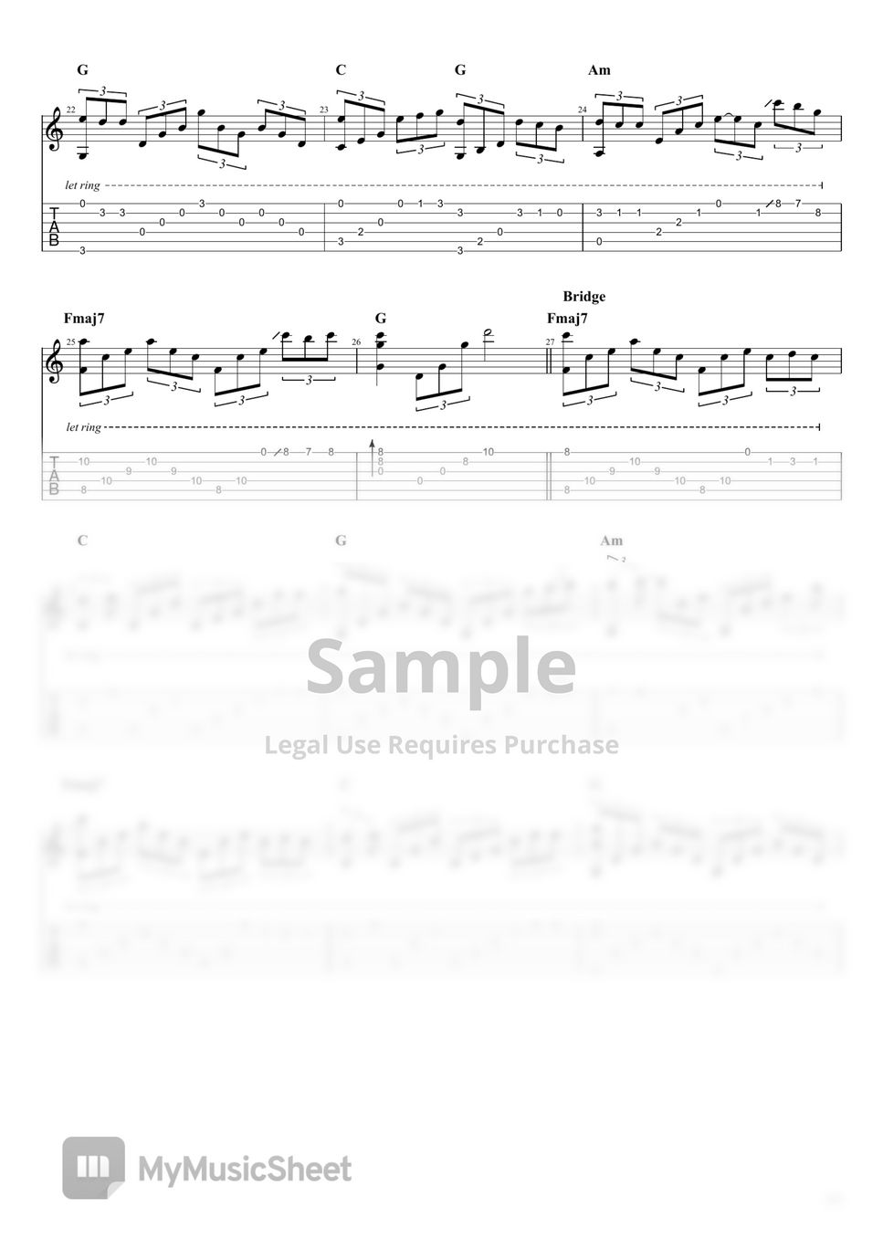 X-Japan - Forever love[Easy Guitar Fingerstyle For Beginner