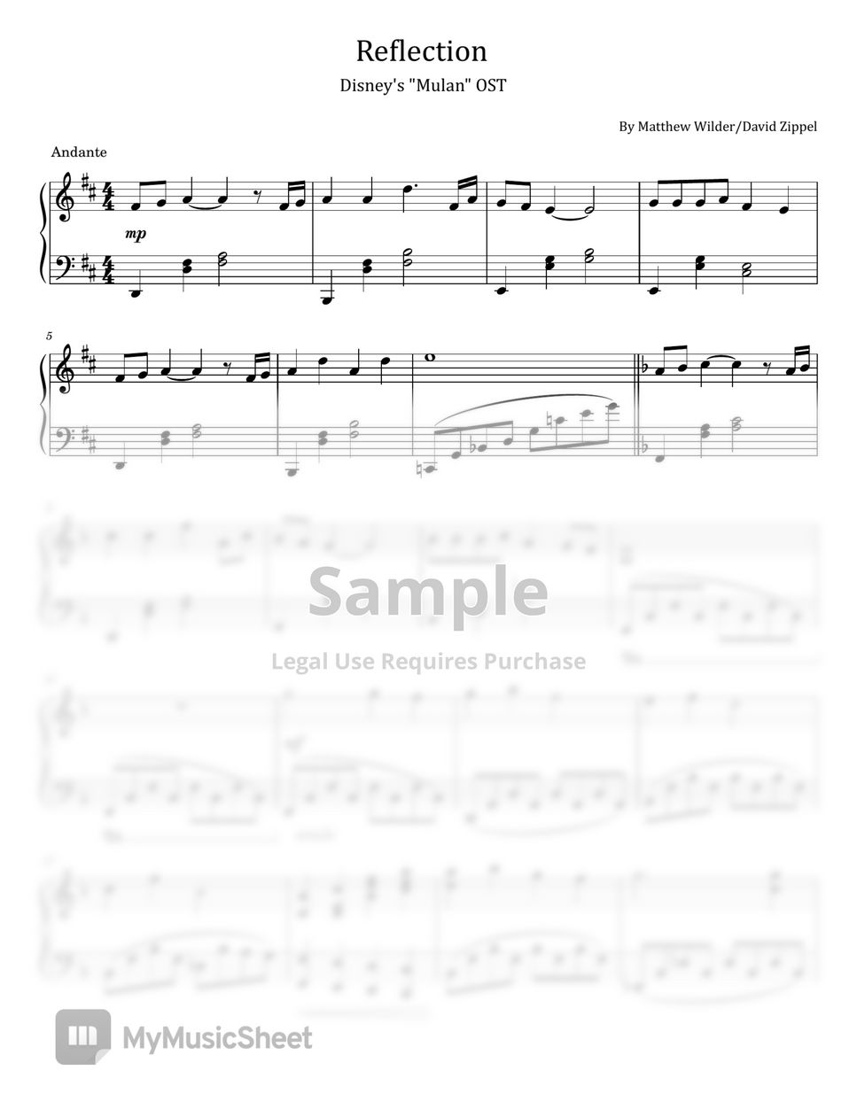Matthew wilder david zippel reflection disney s mulan ost for easy