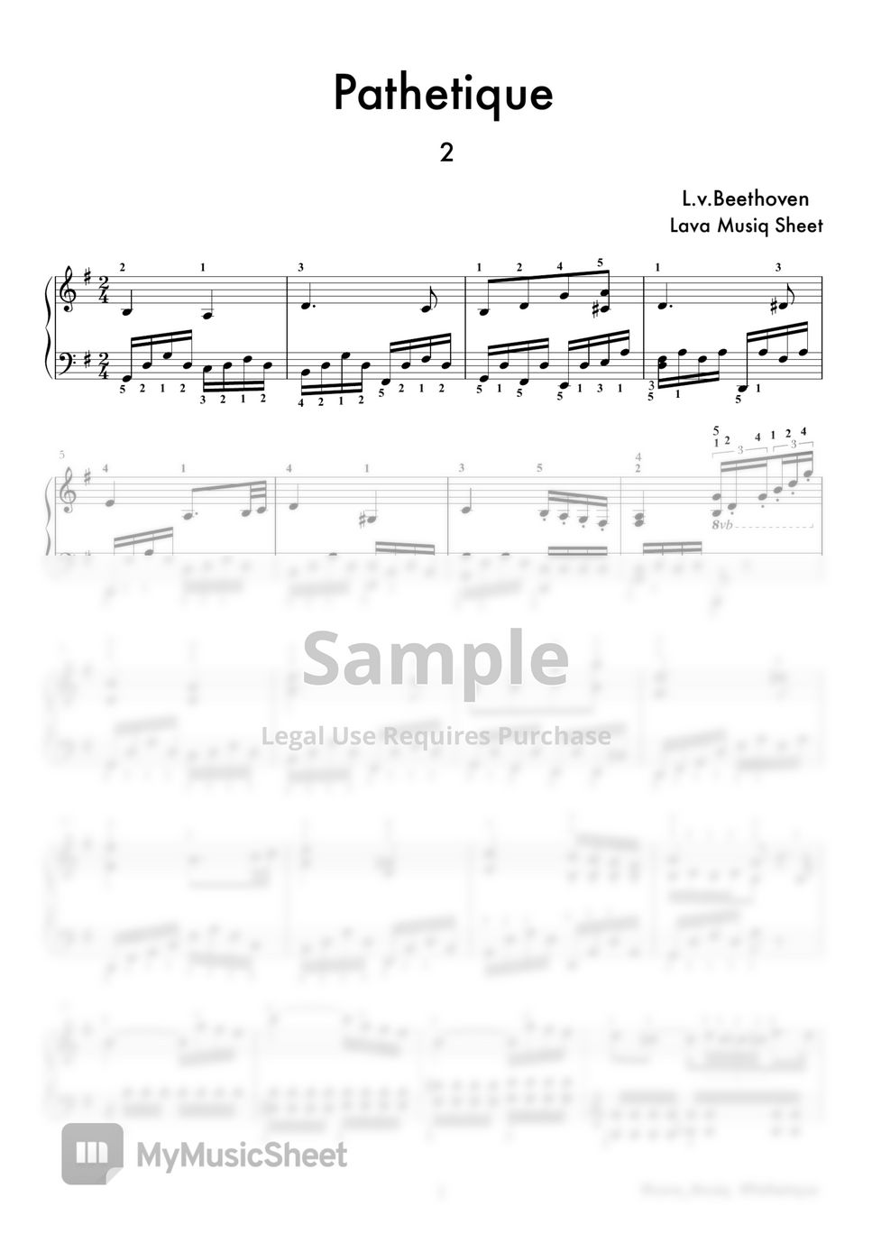L.v.Beethoven - Pathetique (Easy Ver.) by Lava