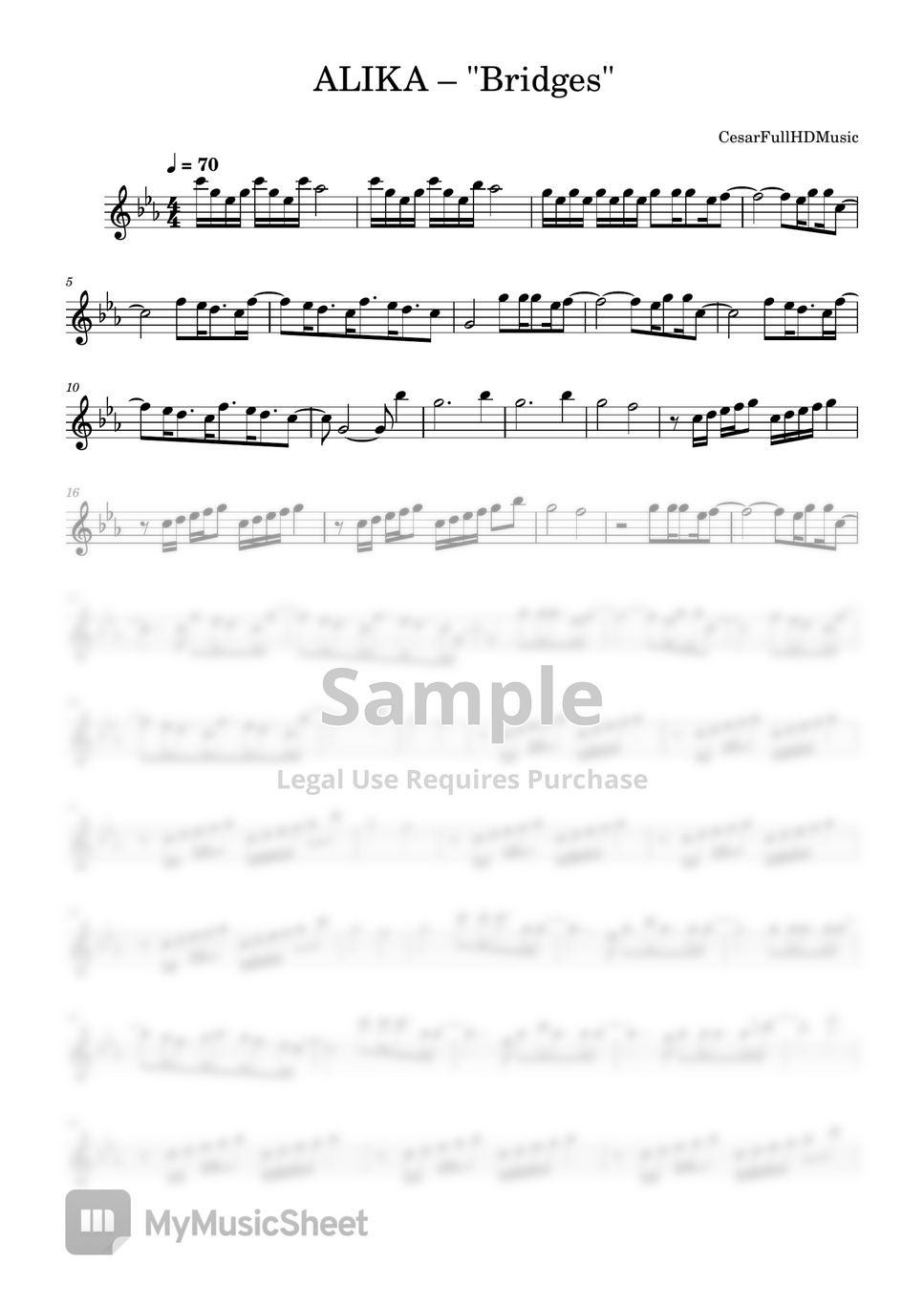 ALIKA Bridges Estonia 🇪🇪 Eurovision 2023 Sheets