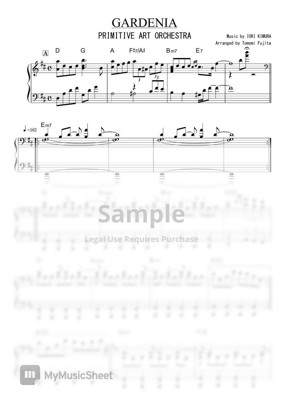 PRIMITIVE ART ORCHESTRA - GARDENIA by piano*score