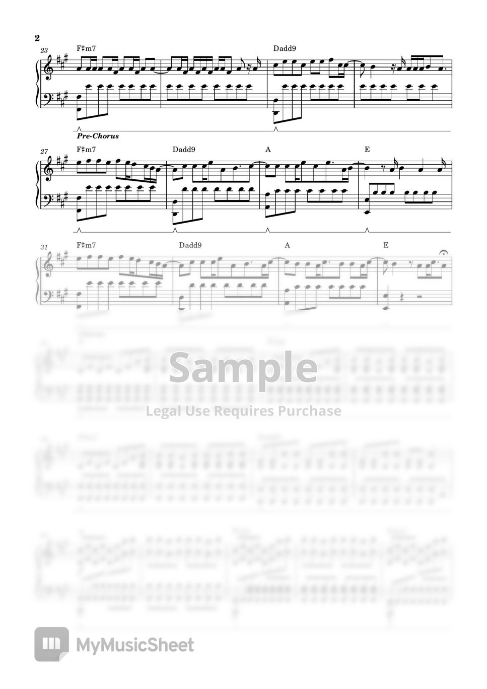 The Script - For The First Time (PIANO SHEET) by John Rod Dondoyano