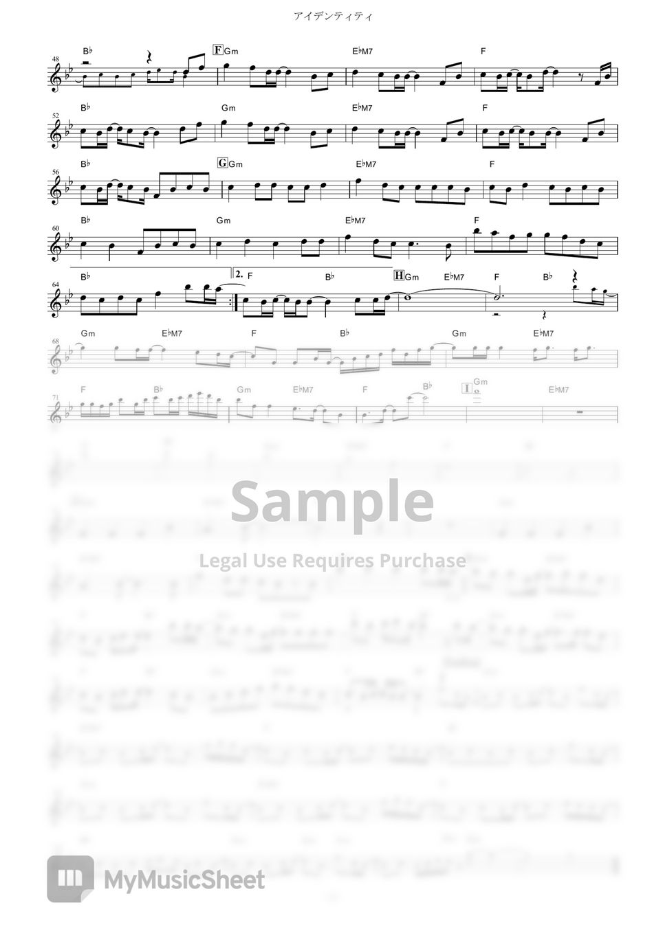 The Promised Neverland Identity (in Bb) Sheets by Kiiro Akiyama