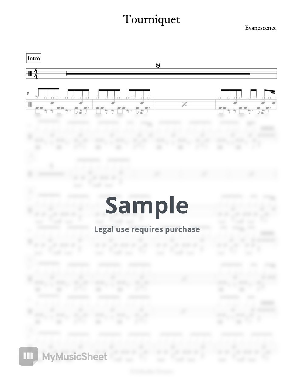 Evanescence Tourniquet Sheets by Arkadia Drums